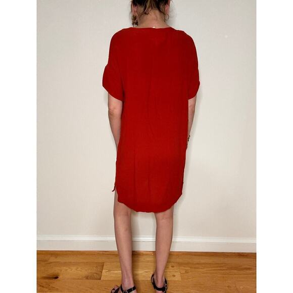XS Red Madewell Mini Shirtdress- Casual and relaxed - Picture 5 of 6